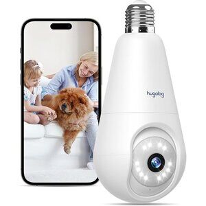 HUGO White Smart Bulb Camera